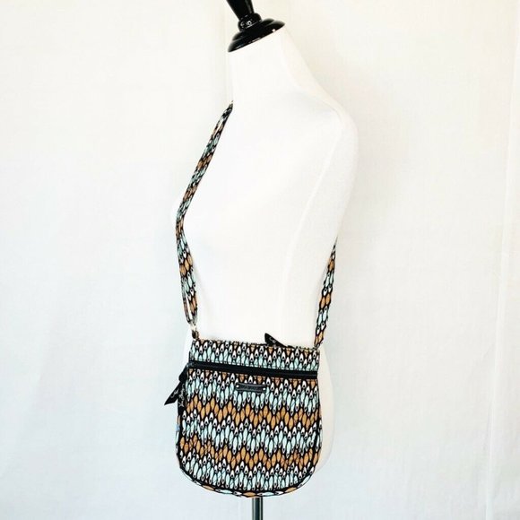Vera Bradley Handbags - Vera Bradley Womens Crossbody Bag Brown Blue Purse